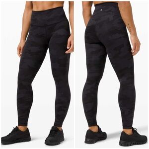 Lululemon Wunder Train High-Rise leggings black camo 6